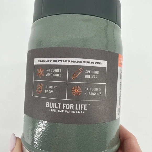 Stanley Classic 14oz Hammertone Green Food Jar Vacuum Insulated 7hrs Hot or Cold - Picture 5 of 6